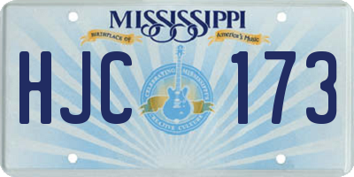 MS license plate HJC173