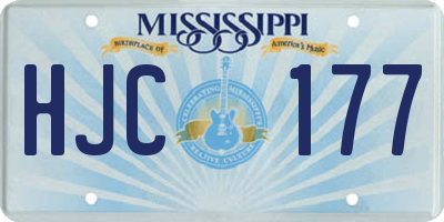 MS license plate HJC177