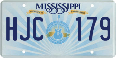MS license plate HJC179