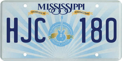 MS license plate HJC180