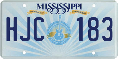 MS license plate HJC183