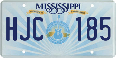 MS license plate HJC185