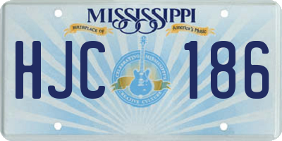 MS license plate HJC186