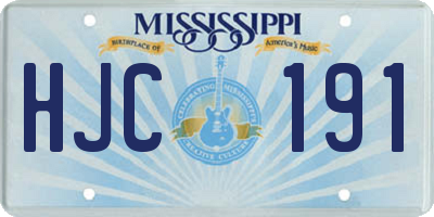 MS license plate HJC191