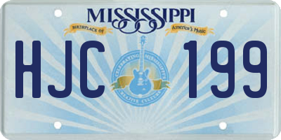 MS license plate HJC199