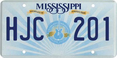 MS license plate HJC201