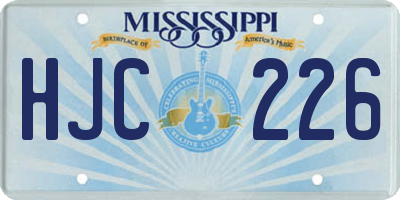MS license plate HJC226