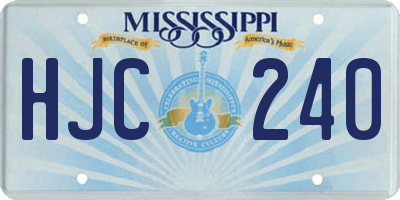 MS license plate HJC240
