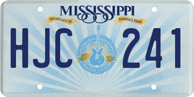 MS license plate HJC241