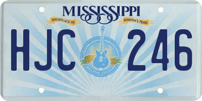 MS license plate HJC246
