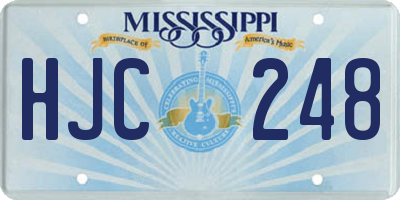 MS license plate HJC248