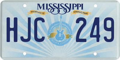 MS license plate HJC249