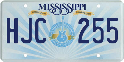 MS license plate HJC255