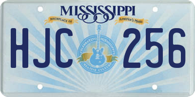 MS license plate HJC256