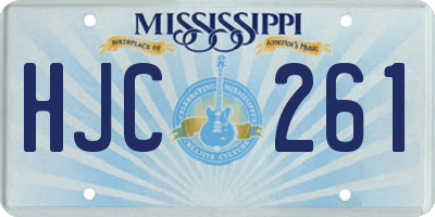 MS license plate HJC261