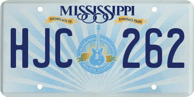MS license plate HJC262
