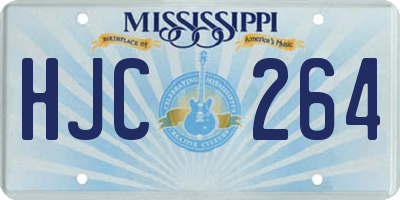 MS license plate HJC264