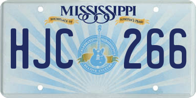 MS license plate HJC266