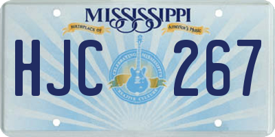 MS license plate HJC267