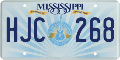 MS license plate HJC268