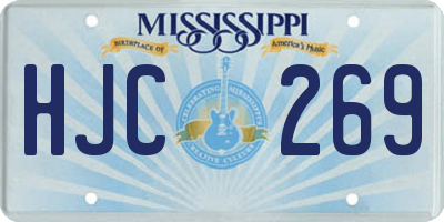 MS license plate HJC269