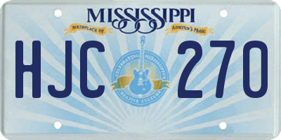 MS license plate HJC270