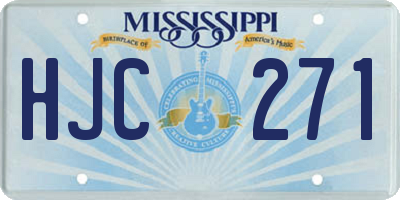 MS license plate HJC271