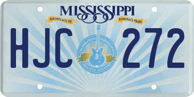 MS license plate HJC272