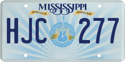 MS license plate HJC277