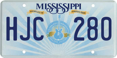 MS license plate HJC280