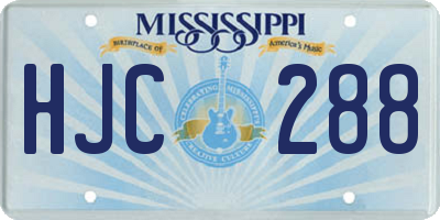 MS license plate HJC288