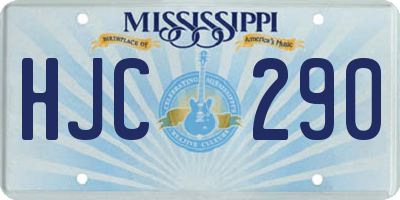 MS license plate HJC290