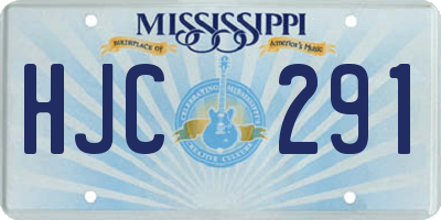 MS license plate HJC291