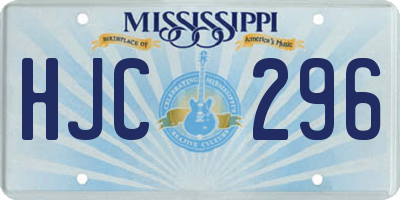 MS license plate HJC296