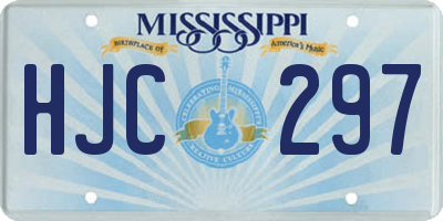 MS license plate HJC297