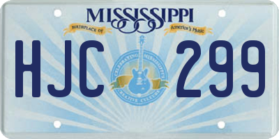 MS license plate HJC299