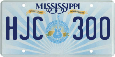 MS license plate HJC300