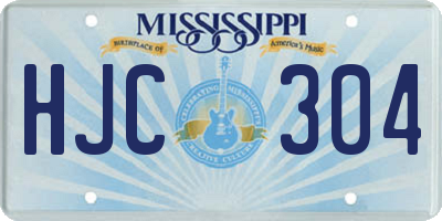 MS license plate HJC304