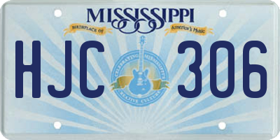 MS license plate HJC306