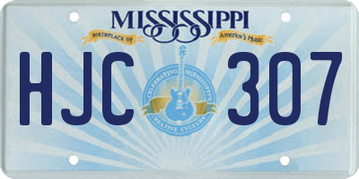 MS license plate HJC307