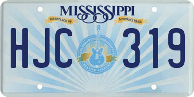 MS license plate HJC319