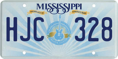 MS license plate HJC328
