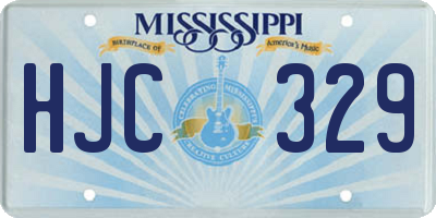 MS license plate HJC329