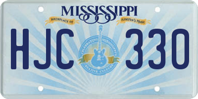 MS license plate HJC330