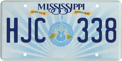 MS license plate HJC338