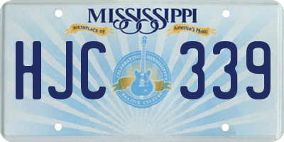MS license plate HJC339