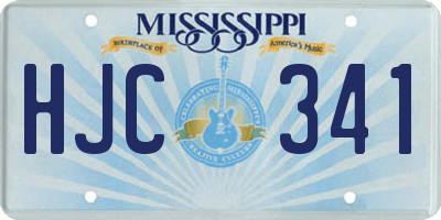 MS license plate HJC341