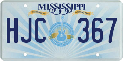 MS license plate HJC367
