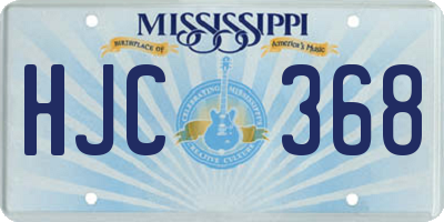 MS license plate HJC368