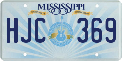 MS license plate HJC369